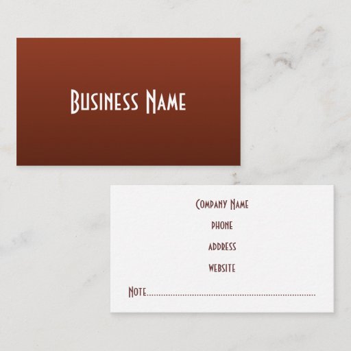 Customizable Professional Rich Rust Business Card