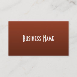 Professional Rich Rust Business Card | Zazzle
