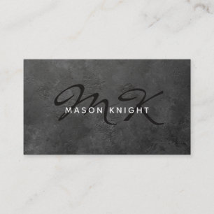 Professional Rock Slate Stone Grunge Design Business Card