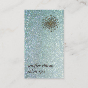 Professional romantic glamorous glittery dandelion business card