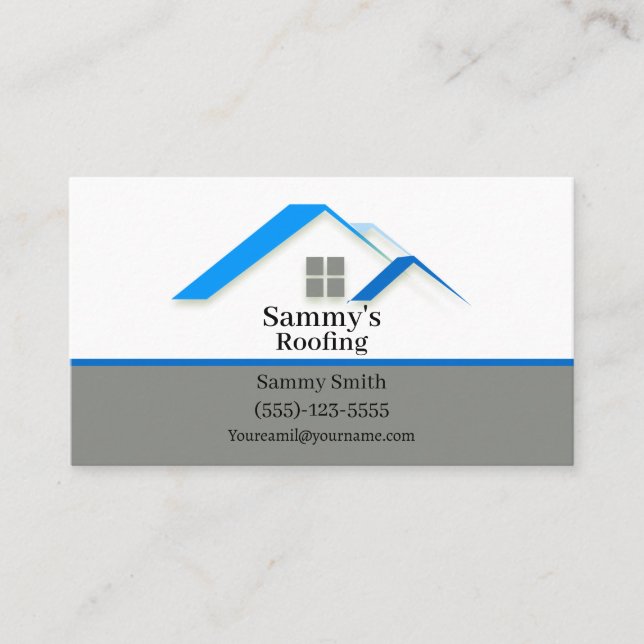 Professional Roofing  Business Card (Front)