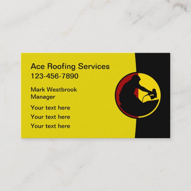 Professional Roofing Business Card Template (Front)