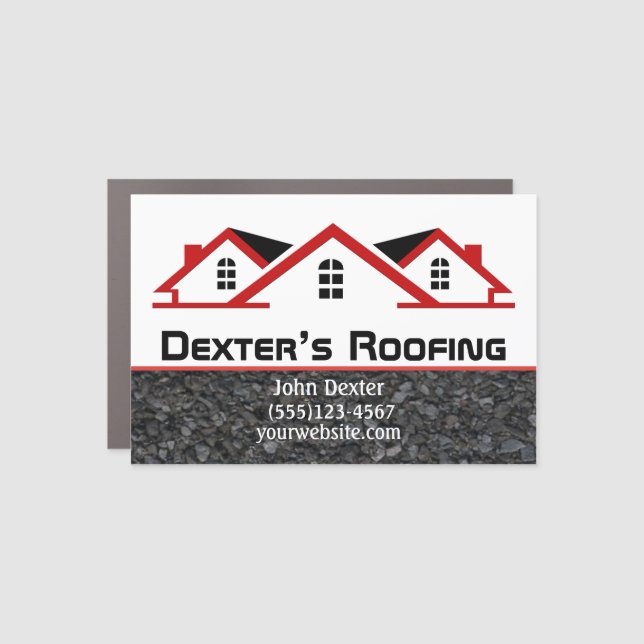Professional Roofing Company Construction Business Car Magnet (Front)