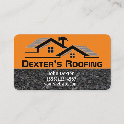 Professional Roofing Company Construction Business Card
