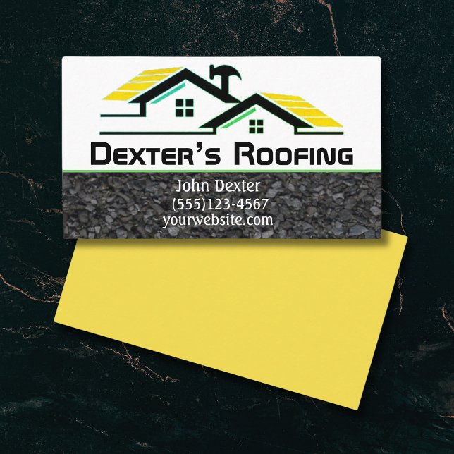 Professional Roofing Company Construction Business Card (Creator Uploaded)