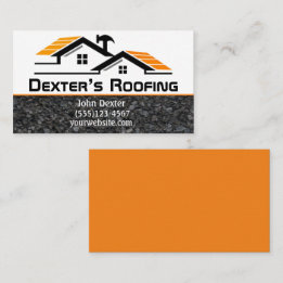 Professional Roofing Company Construction Business Card