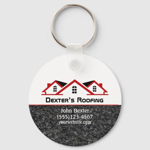 Professional Roofing Company Construction Business Keychain