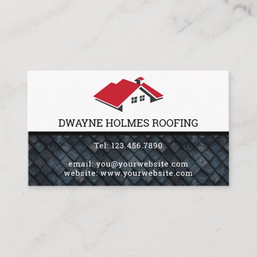 Professional  Roofing Company Contractor  Business Card