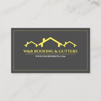 Professional Roofing & Gutters Business Card by olicheldesign at Zazzle