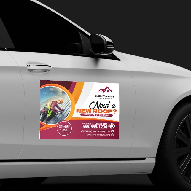 Professional Roofing Repairs Installation Service Car Magnet (Creator Uploaded)
