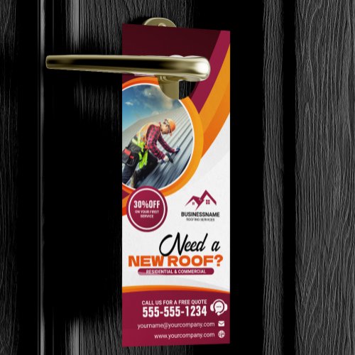 Professional Roofing Repairs Installation Service Door Hanger