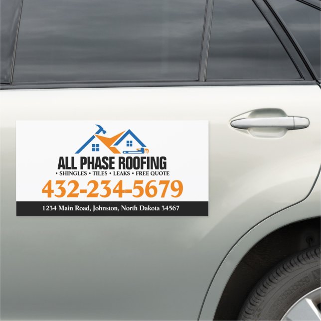 Professional Roofing Service Car Magnet (In Situ)