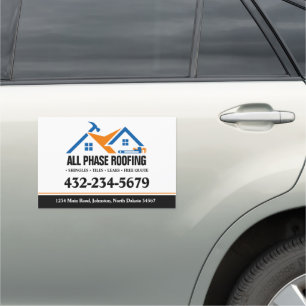 Professional Roofing Service Car Magnet