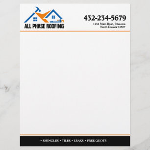 Professional Roofing Service Letterhead