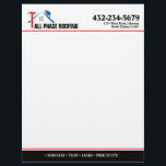 Professional Roofing Service Letterhead<br><div class="desc">Roofing service letterhead with your personalized text,  change the text yourself when ordering,  keep the existing graphic or replace with your own logo</div>
