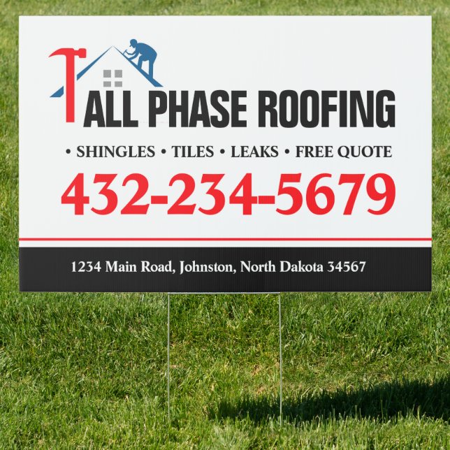 Professional Roofing Service Sign (Insitu)
