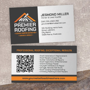 Professional Roofing Services - Roofer Business Card
