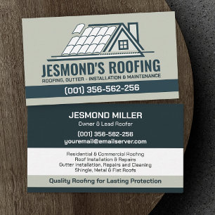 Professional Roofing Services - Roofer Business Card
