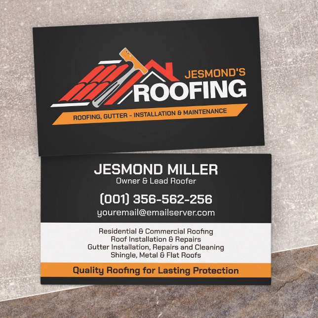 Professional Roofing Services - Roofer Business Card (Creator Uploaded)