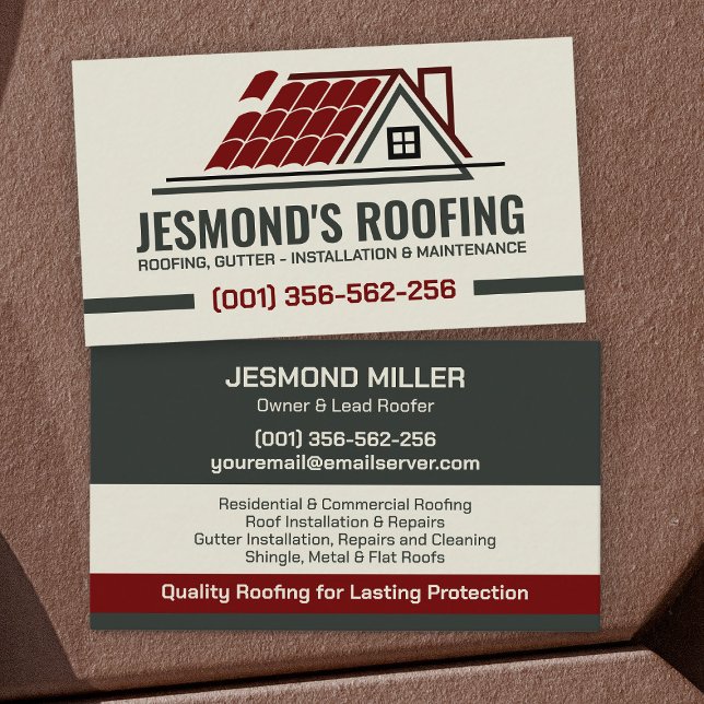 Professional Roofing Services - Roofer Business Card (Creator Uploaded)