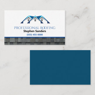 Professional Roofing Shingles Construction Business Card