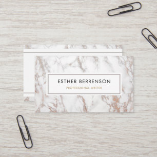 Professional Rose Gold Marble Business Card