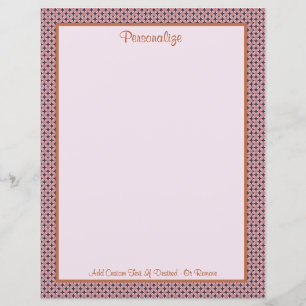 Professional Rosy Brown & Gray Border Personalize