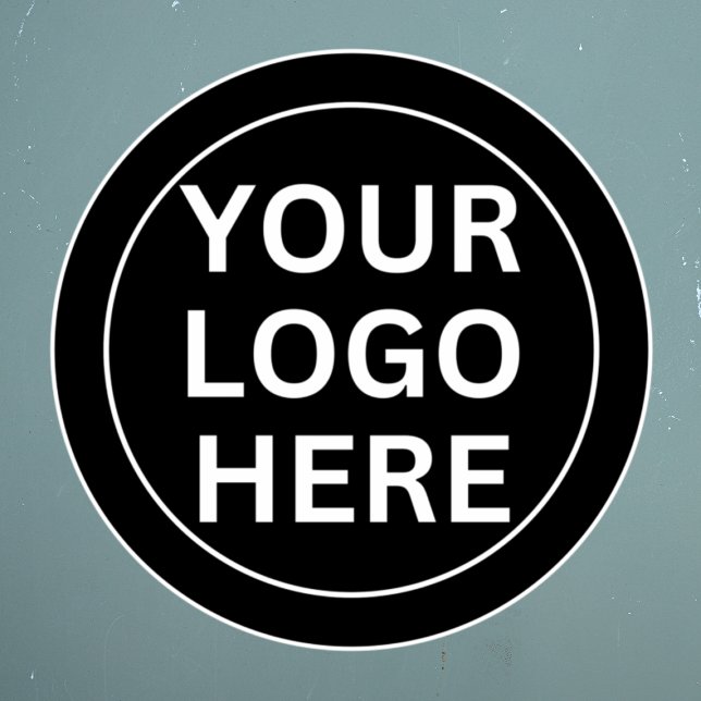 Professional Round Business Logo Black & White Wall Decal (Creator Uploaded)