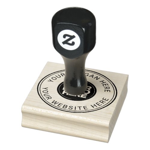 Professional Round Rubber Stamp with Black Ink Pad