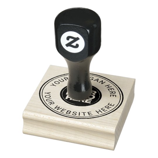 Professional Round Rubber Stamp with Black Ink Pad | Zazzle.com