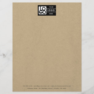 Professional Rustic Kraft Business Logo Letterhead
