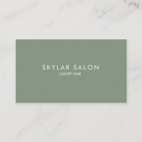 Professional Sage Green Minimalist Business Card