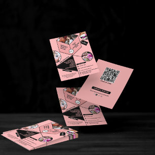 Professional Salon Modern Blush Pink Add Photos Flyer