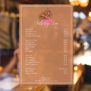 Professional Salon Nail Artist Manicurist Services Window Cling