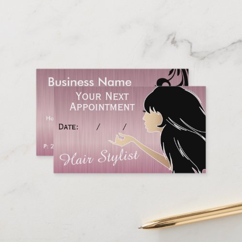 Professional Salon Stylist Appointment Cards