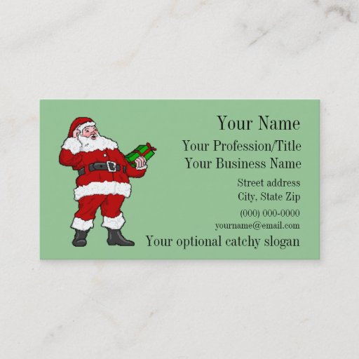 Customizable Professional Santa Business Card