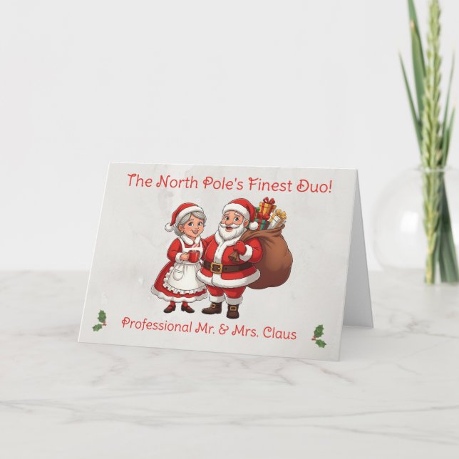 Professional Santa Business Card Thank Mrs Claus (Front)
