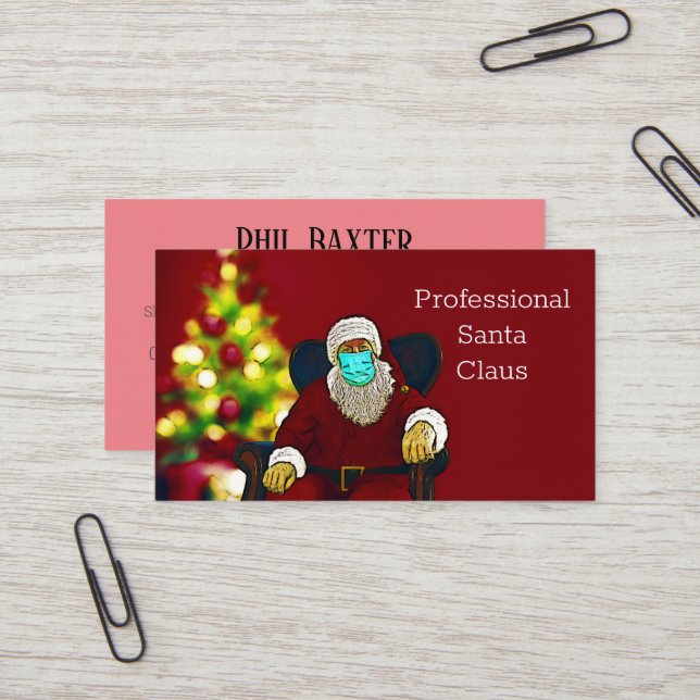 Professional Santa Claus business card (Front/Back In Situ)
