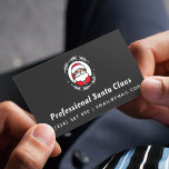 Professional Santa Claus Christmas Theme Minimal   Business Card<br><div class="desc">These cool business cards would be great for Santa or any Christmas related service. Easily add your own name,  occupation and other info by clicking on the "personalize this template" option.</div>