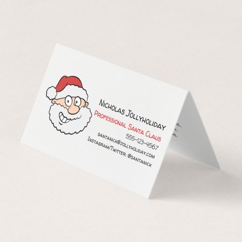 Professional Santa Claus Funny Informal Cartoon Business Card