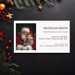 Professional Santa Claus Photo Business Card