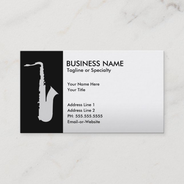 professional saxophone business card (Front)