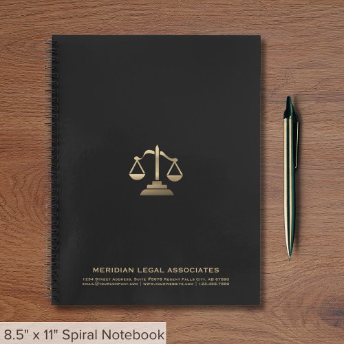 Professional Scales of Justice Notebook