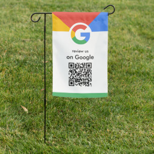 Professional Scan to Review Google QR Code Busines Garden Flag