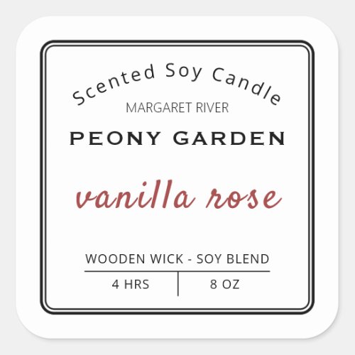 Professional Scented Soy Candle Labels