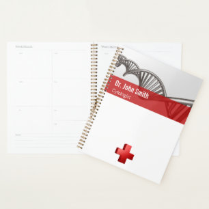 Professional Science DNA Strand Cross Medical Planner