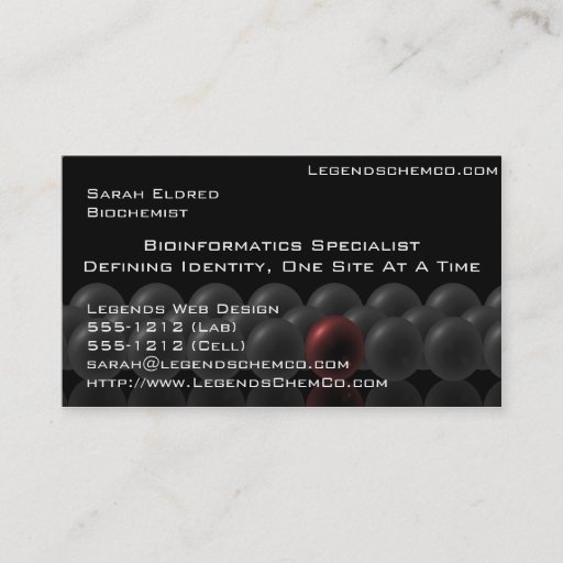 Customizable Professional Scientist Business Card Science