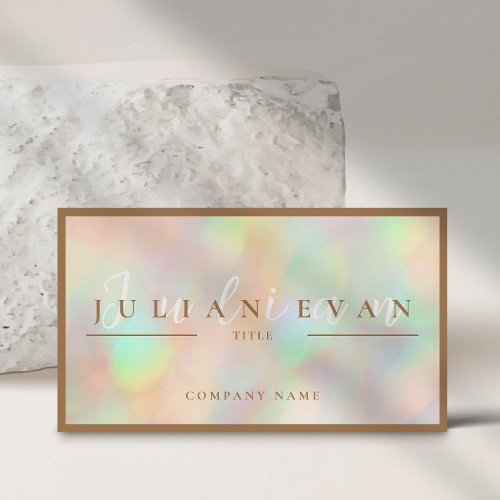 Professional Script Holographic Business Card