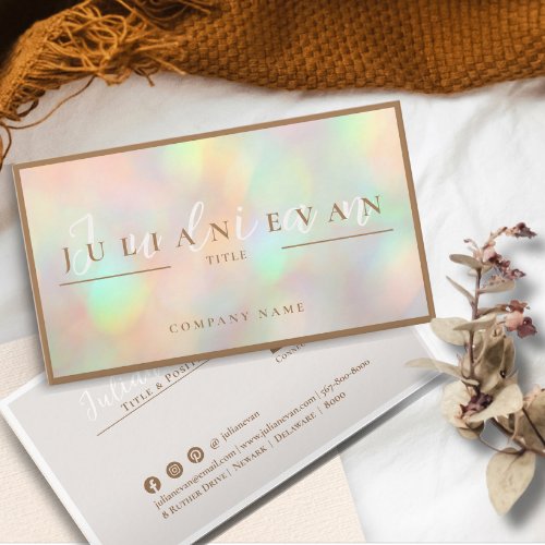 Professional Script Holographic Business Card
