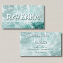 Professional Seafoam Silver White Name